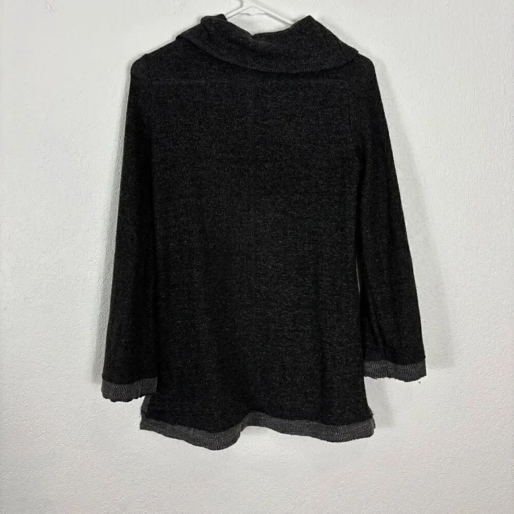 Maeve by Anthropologie Heathered Grey Oversized Turtleneck Pullover Sweater‎